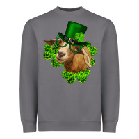 Storm st. patrick's day goat clovers and leprechaun hat Heavyweight Sweatshirt - RanaPortraitStore