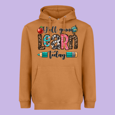 Y'all Gonna Learn Today Heavyweight Hoodie Designed By Oliviacreatesart
