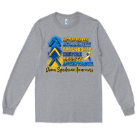 Heather Grey down syndrome awareness Long Sleeve Tee - Artiststas