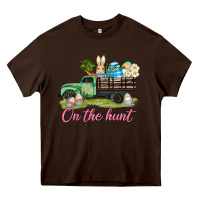 Chocolate Brown easter on the hunt Heavy Core Tee - AdoDesignShop