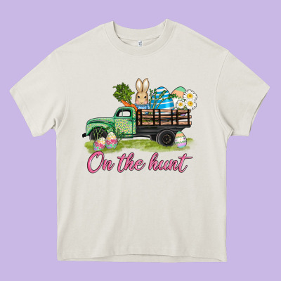 Easter On The Hunt Heavy Core Tee Designed By Adodesignshop