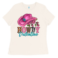 Bone valentines day cowgirl hat and howdy Ladies Tee - AdoDesignShop