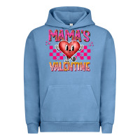 Pigment Pebble Blue Mamas Valentine Urban Hoodie - CowhideDigitalArt