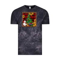 Cloud Black snowman trees coaster Vintage Tee - JahusDesignShop