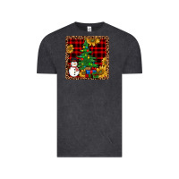 Vintage Black snowman trees coaster Vintage Tee - JahusDesignShop