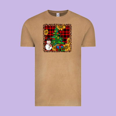 Snowman Trees Coaster Vintage Tee Designed By Jahusdesignshop