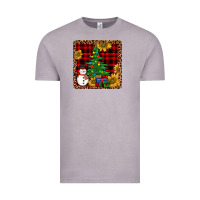 Vintage Zinc snowman trees coaster Vintage Tee - JahusDesignShop