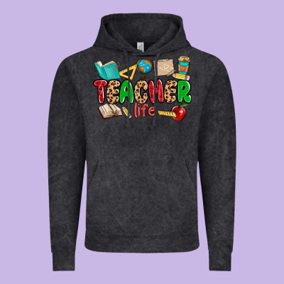Teacher Life Vintage Hoodie Designed By Maliassmallbusiness