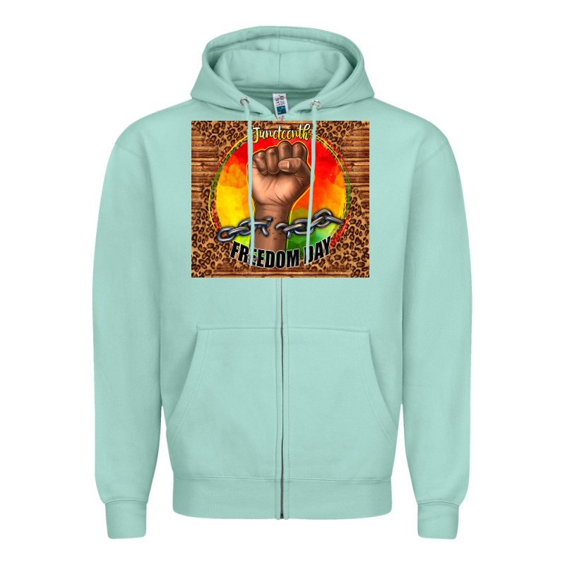 Juneteenth Freedom Day Zipper Hoodie by TumblerDesignByShophia | Teevron