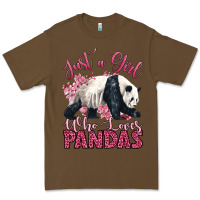 Cacao just a girl who loves pandas Premium Tee - LillyAllenDesigns