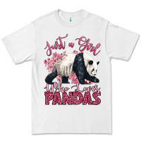 White just a girl who loves pandas Premium Tee - LillyAllenDesigns