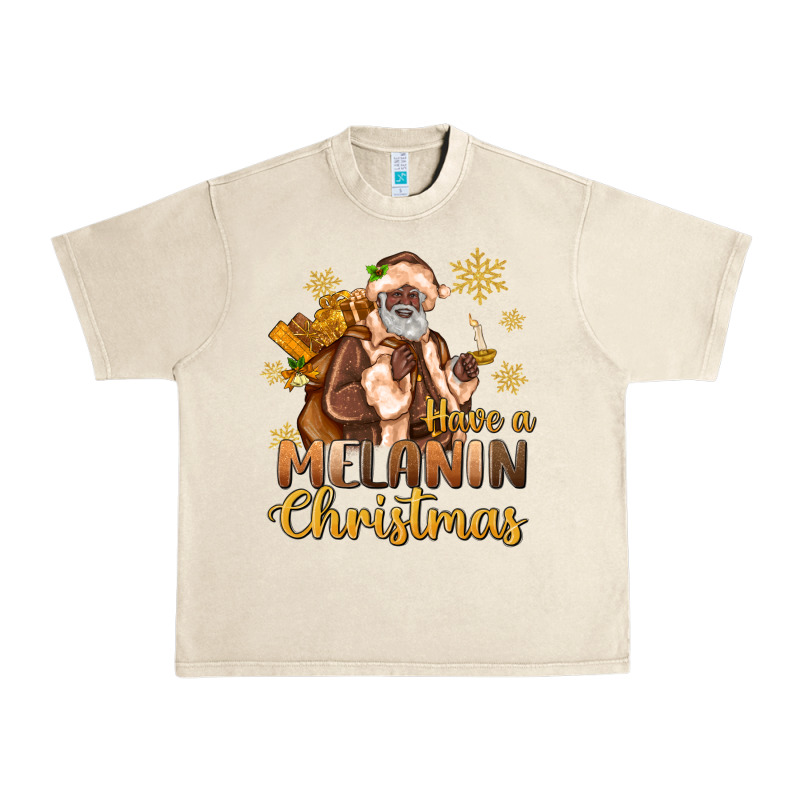 Have A Melanin Christmas Black Santa Urban Heavy Tee by MaliasSmallBusiness | Teevron