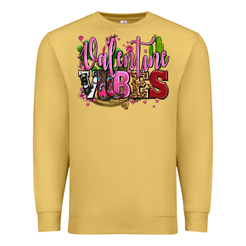 Valentine Vibes With Cowgirl Boots Olivia Premium Sweatshirt by OliviaCreatesArt | Teevron