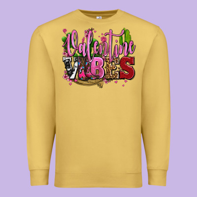Valentine Vibes With Cowgirl Boots Olivia Premium Sweatshirt Designed By Oliviacreatesart