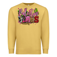 Antique Gold valentine vibes with cowgirl boots olivia Premium Sweatshirt - OliviaCreatesArt