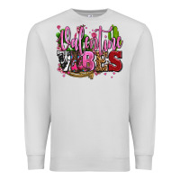 Dove Grey valentine vibes with cowgirl boots olivia Premium Sweatshirt - OliviaCreatesArt
