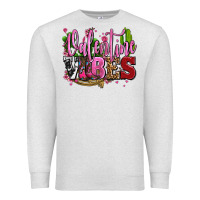 Oatmeal Heather valentine vibes with cowgirl boots olivia Premium Sweatshirt - OliviaCreatesArt