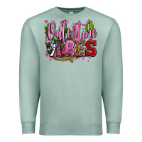 Seafoam valentine vibes with cowgirl boots olivia Premium Sweatshirt - OliviaCreatesArt