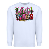 White valentine vibes with cowgirl boots olivia Premium Sweatshirt - OliviaCreatesArt
