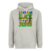 Moon Dust St. Patrick's I dont need luck i have got Jesus Heavyweight Hoodie - OliviaCreatesArt