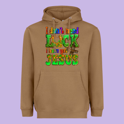 St. Patrick's I Dont Need Luck I Have Got Jesus Heavyweight Hoodie Designed By Oliviacreatesart