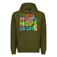 Army Green Little mister hops a lot Easter Day Premium Hoodie - CowGirlArtShop