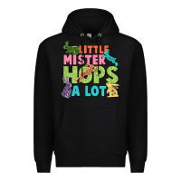 Little Mister Hops A Lot Easter Day Premium Hoodie | Teevron