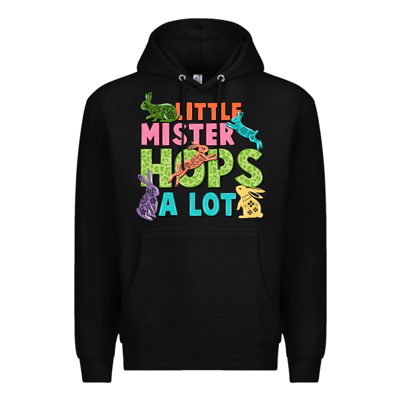 Little Mister Hops A Lot Easter Day Premium Hoodie by CowGirlArtShop | Teevron