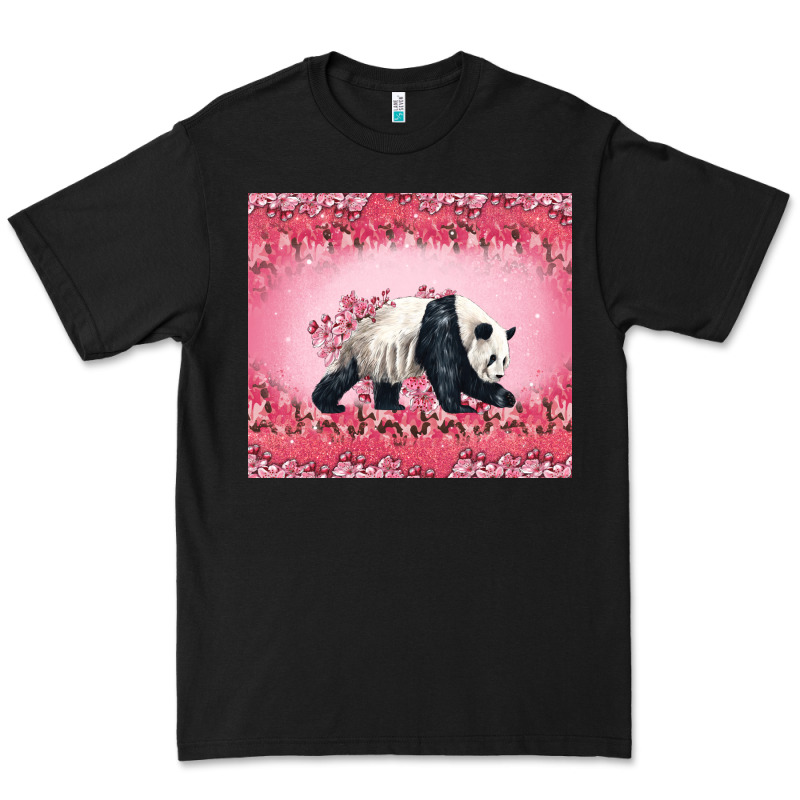 Panda With Sakura Blooms Premium Tee by LillyAllenDesigns | Teevron