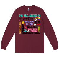Burgundy you are allowed to Long Sleeve Tee - Artiststas