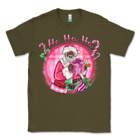 Army Green ho ho ho pink black santa christmas Classic Tee - MaliasSmallBusiness