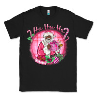 Black ho ho ho pink black santa christmas Classic Tee - MaliasSmallBusiness