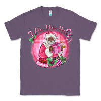 Lavender ho ho ho pink black santa christmas Classic Tee - MaliasSmallBusiness