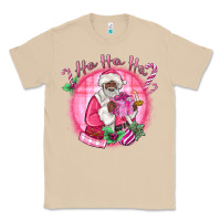 Mushroom ho ho ho pink black santa christmas Classic Tee - MaliasSmallBusiness
