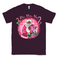 Plum ho ho ho pink black santa christmas Classic Tee - MaliasSmallBusiness