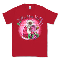 Red ho ho ho pink black santa christmas Classic Tee - MaliasSmallBusiness