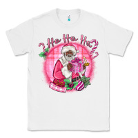 White ho ho ho pink black santa christmas Classic Tee - MaliasSmallBusiness