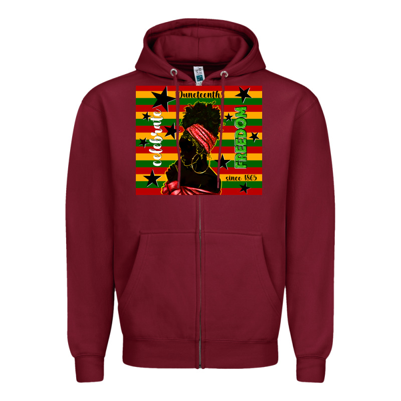 Juneteenth Celebrate Freedom Since 1865 Zipper Hoodie by TumblerDesignByShophia | Teevron