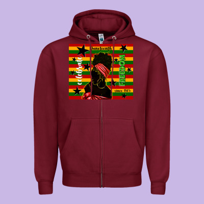 Juneteenth Celebrate Freedom Since 1865 Zipper Hoodie Designed By Tumblerdesignbyshophia