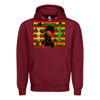 Burgundy juneteenth celebrate freedom since 1865 Zipper Hoodie - TumblerDesignByShophia