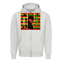 Dove Grey juneteenth celebrate freedom since 1865 Zipper Hoodie - TumblerDesignByShophia