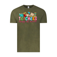 Vintage Olive teacher change the world Vintage Tee - MaliasSmallBusiness