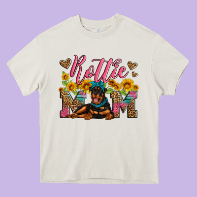Rottweiler Mom Heavy Core Tee Designed By Artiststas
