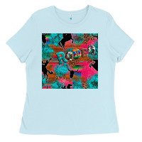 Baby Blue western rodeo seamless Ladies Tee - Artiststas