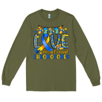 Army Green love doesn t count chromosomes Long Sleeve Tee - Artiststas