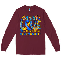 Burgundy love doesn t count chromosomes Long Sleeve Tee - Artiststas
