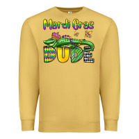 Antique Gold mardi gras dude alligator olivia Premium Sweatshirt - OliviaCreatesArt