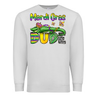 Dove Grey mardi gras dude alligator olivia Premium Sweatshirt - OliviaCreatesArt
