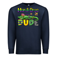 Navy mardi gras dude alligator olivia Premium Sweatshirt - OliviaCreatesArt