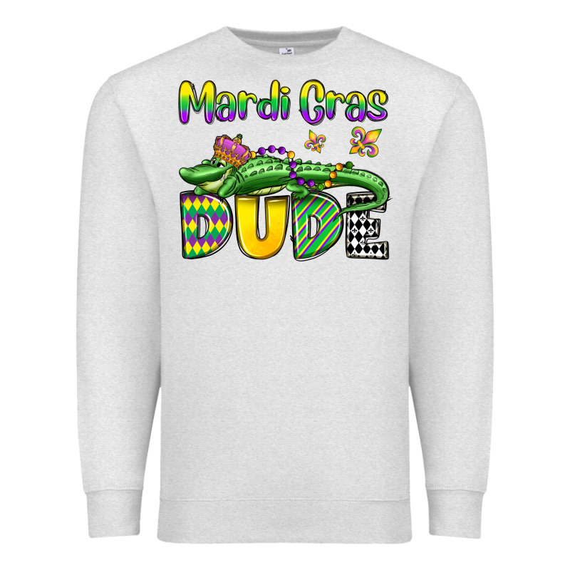 Mardi Gras Dude Alligator Olivia Premium Sweatshirt by OliviaCreatesArt | Teevron